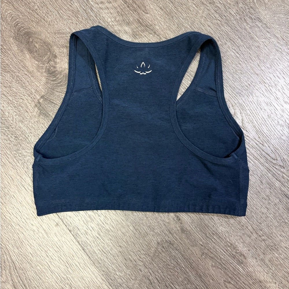 Beyond Yoga Large Spacedye Lift Your Spirits Racerback Sports Bra Nocturnal Navy - Picture 9 of 10